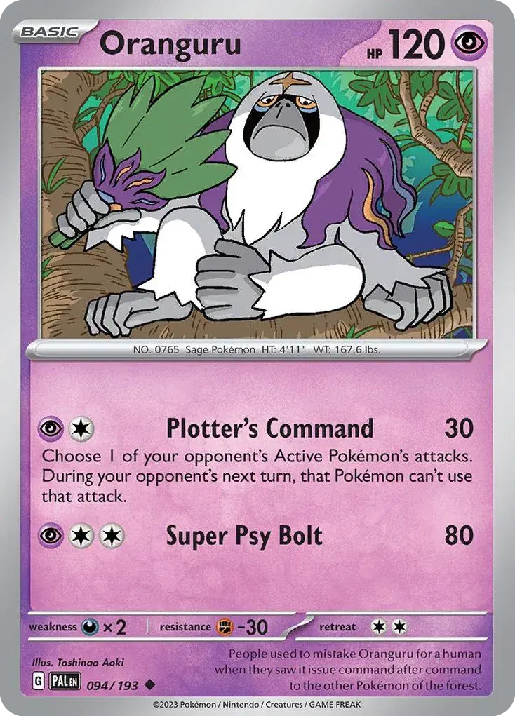 Oranguru Paldea Evolved 94