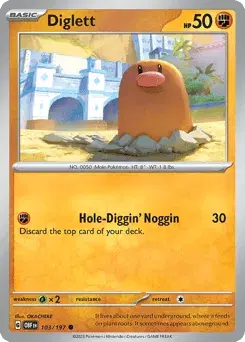 Diglett Obsidian Flames