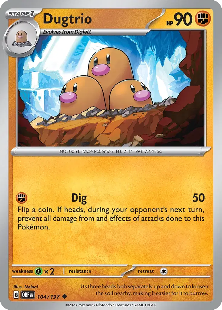 Dugtrio Obsidian Flames 104