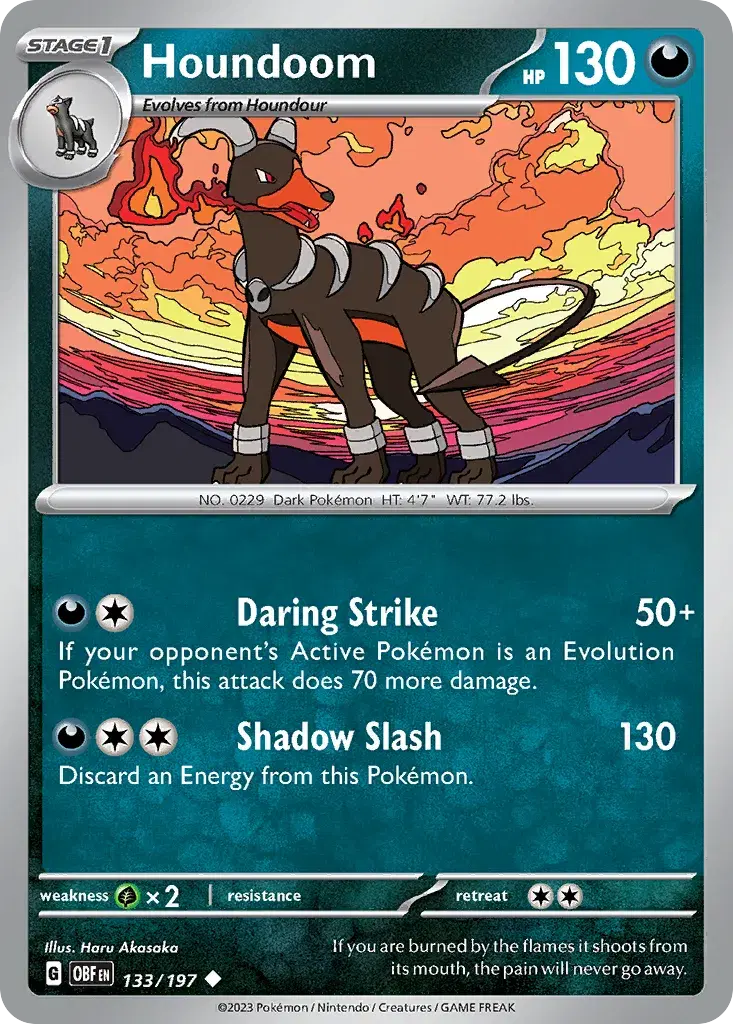 Houndoom Obsidian Flames 133