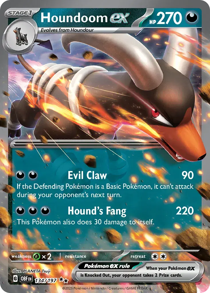 Houndoom ex Obsidian Flames 134