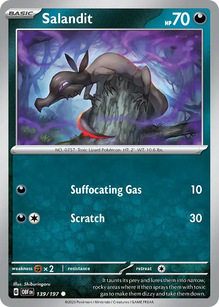 Salandit Obsidian Flames 139
