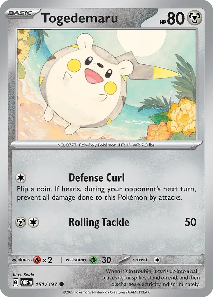 Togedemaru Obsidian Flames 151