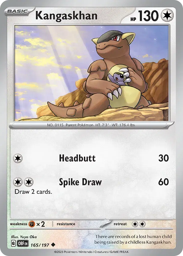 Kangaskhan Obsidian Flames 165