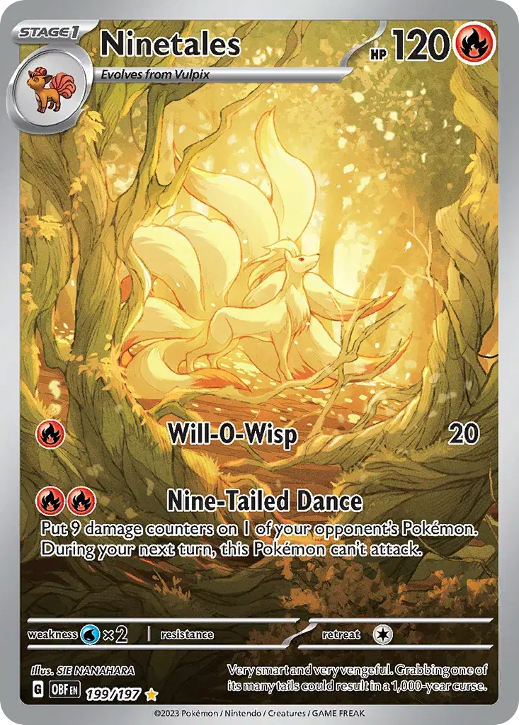 Ninetales Obsidian Flames 199