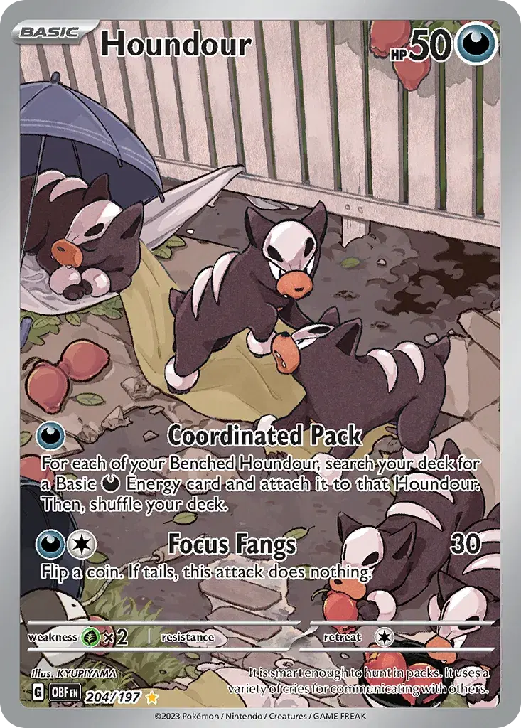 Houndour Obsidian Flames 204