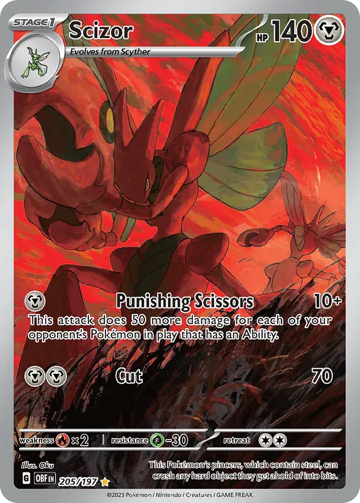 Scizor Obsidian Flames 205