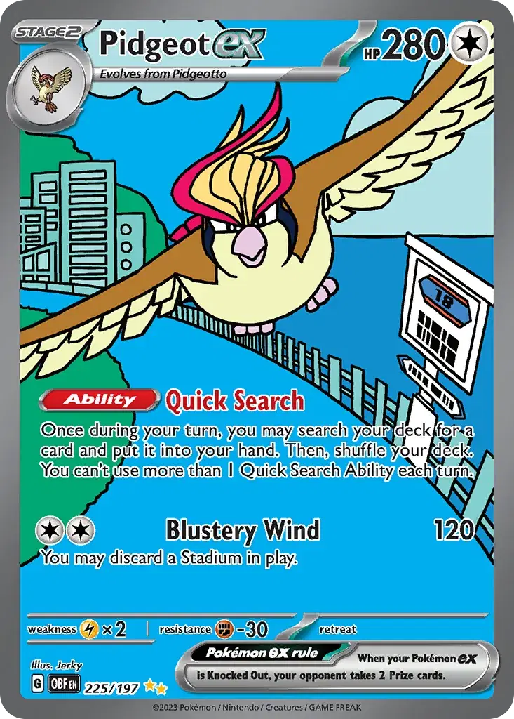Pidgeot ex Obsidian Flames 225