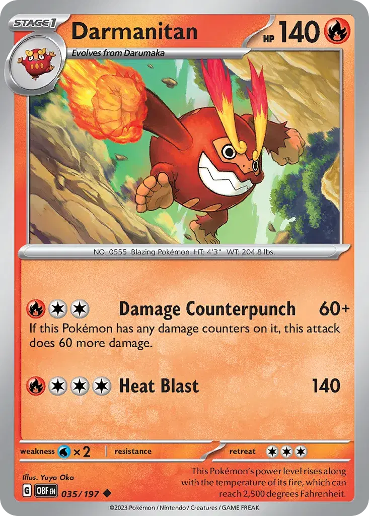 Darmanitan Obsidian Flames 35