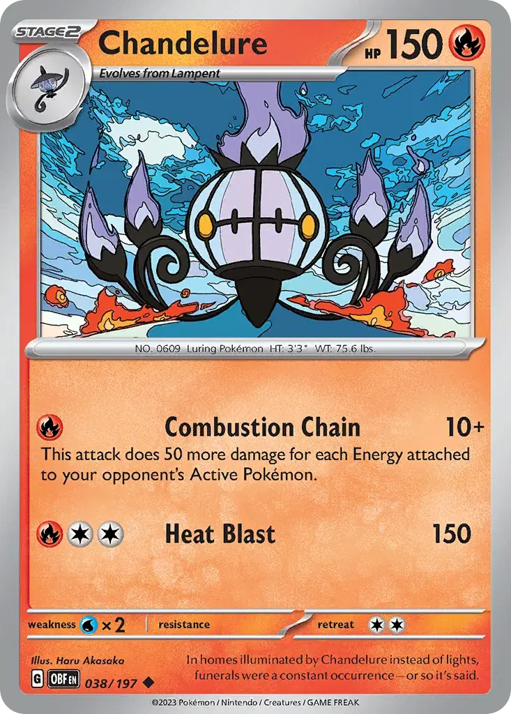 Chandelure Obsidian Flames 38