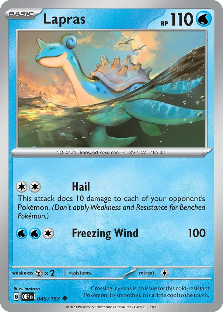 Lapras Obsidian Flames 45