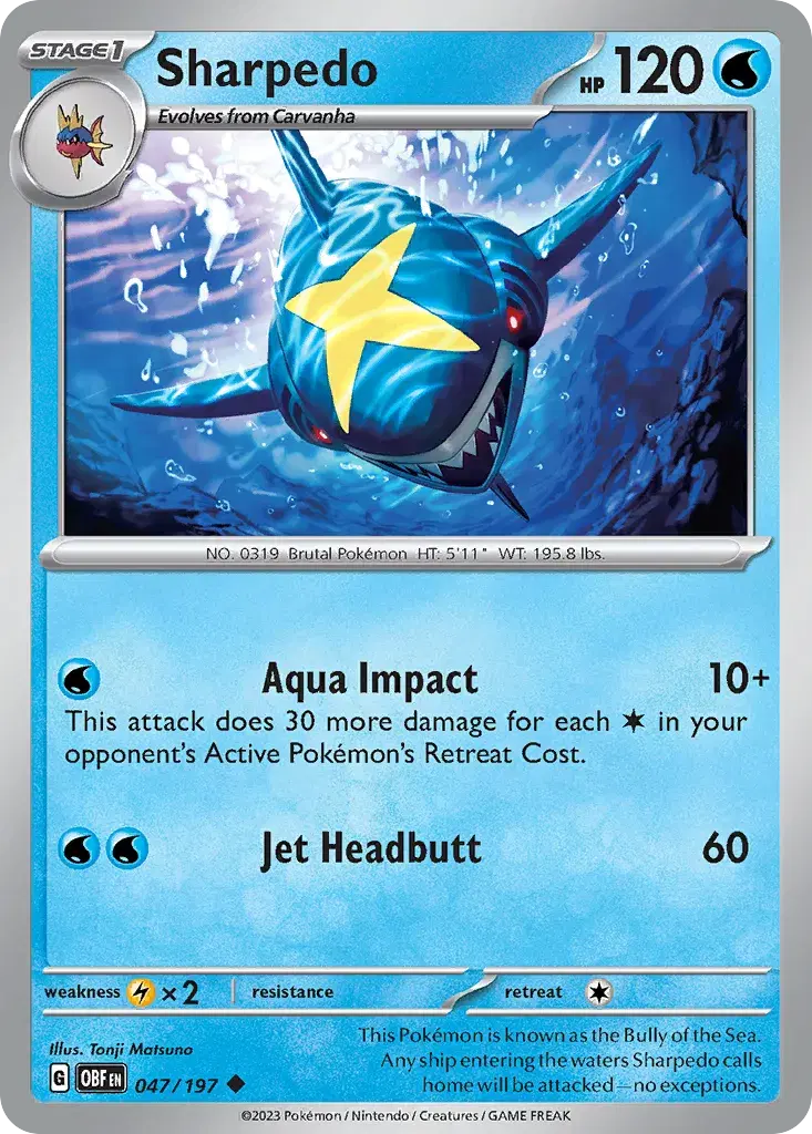 Sharpedo Obsidian Flames 47
