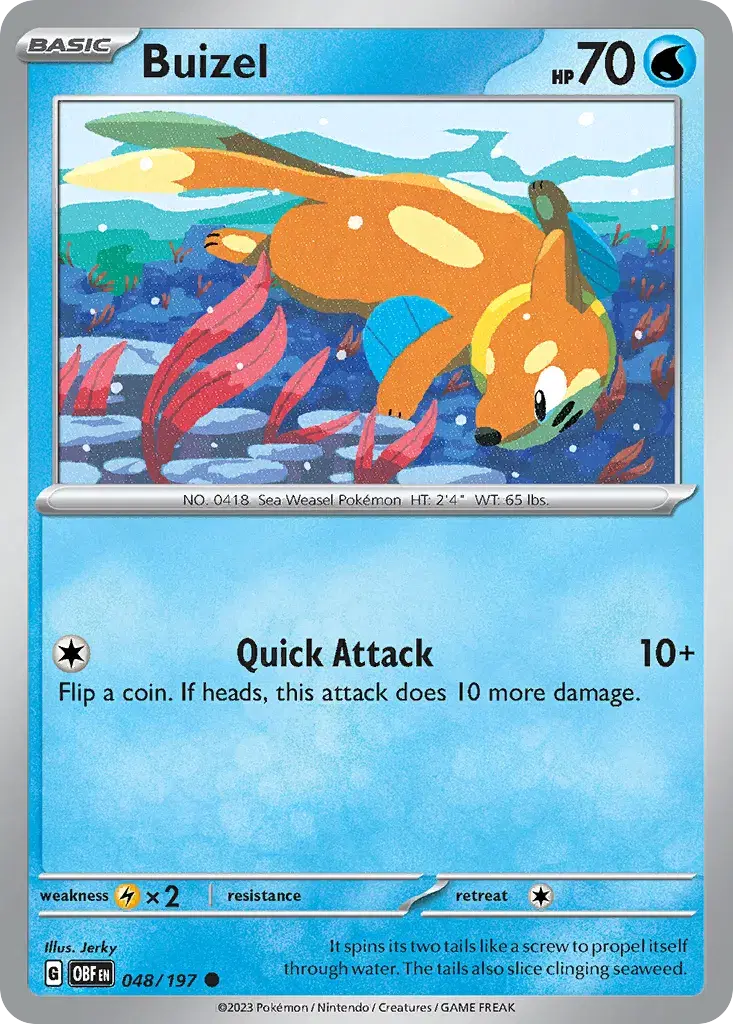 Buizel Obsidian Flames 48