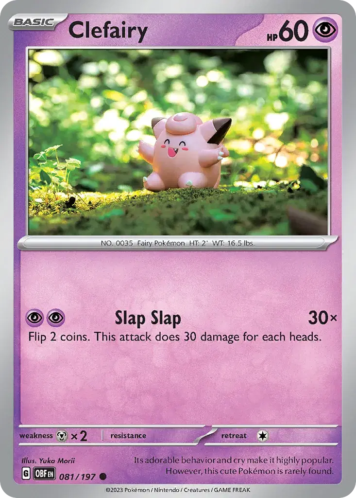 Clefairy Obsidian Flames 81
