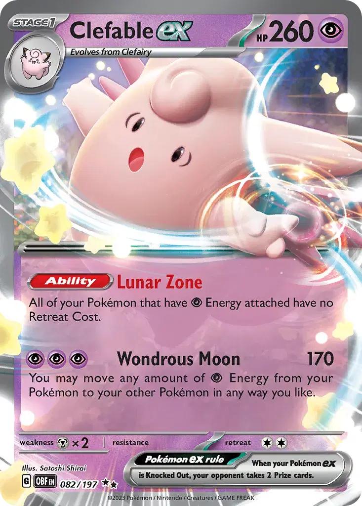 Clefable ex Obsidian Flames 82