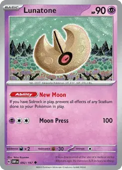 Lunatone Obsidian Flames