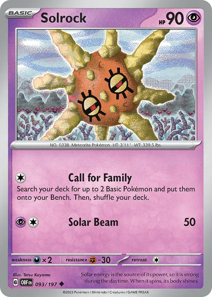 Solrock Obsidian Flames 93