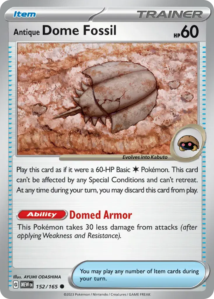 Antique Dome Fossil 151 152