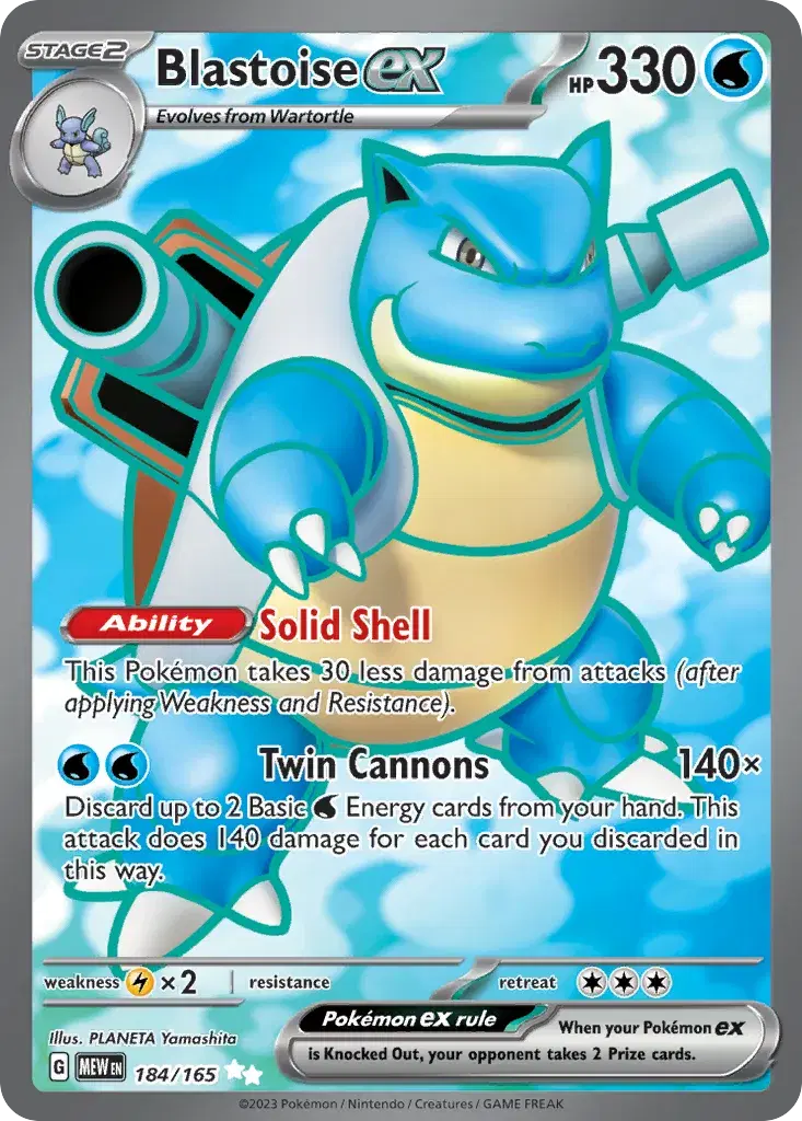 Blastoise ex 151 184