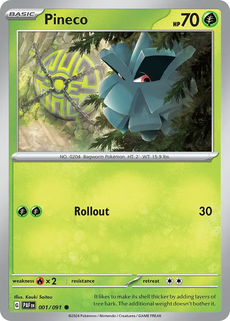 Pineco Paldean Fates 1