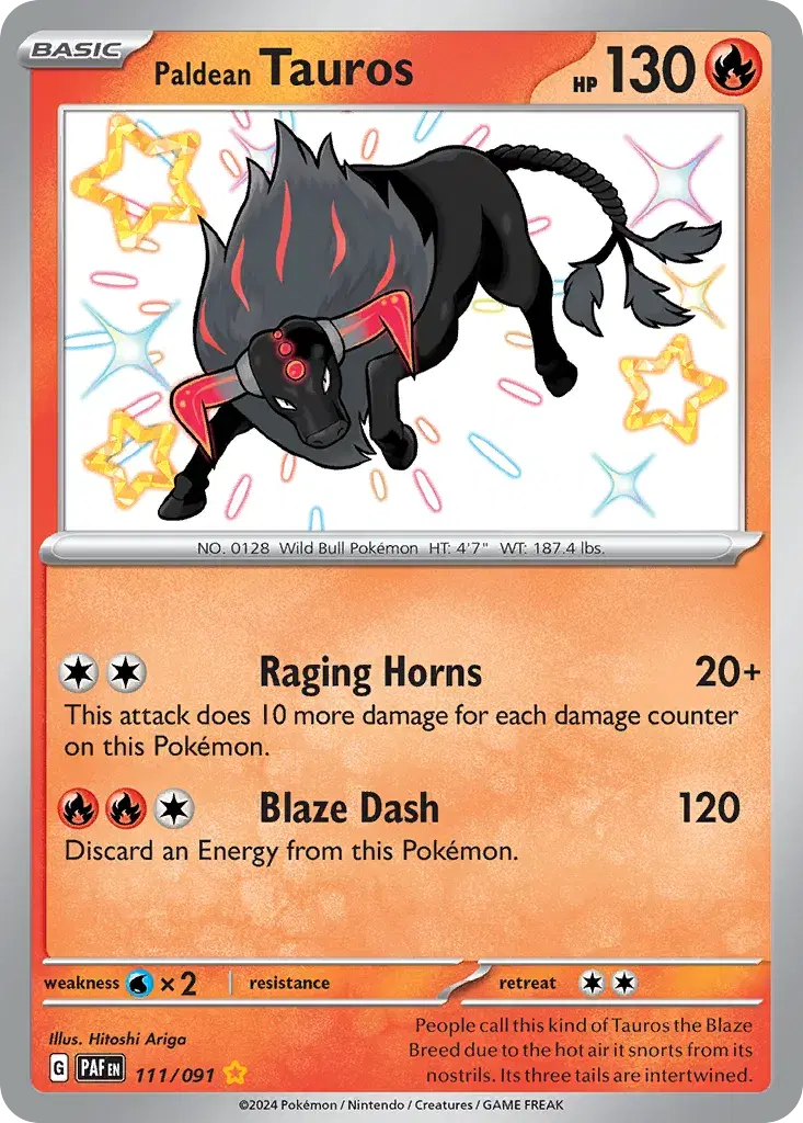 Paldean Tauros Paldean Fates 111
