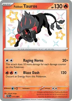Paldean Tauros Paldean Fates