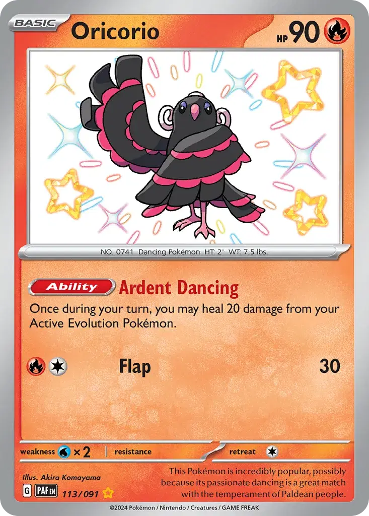 Oricorio Paldean Fates 113