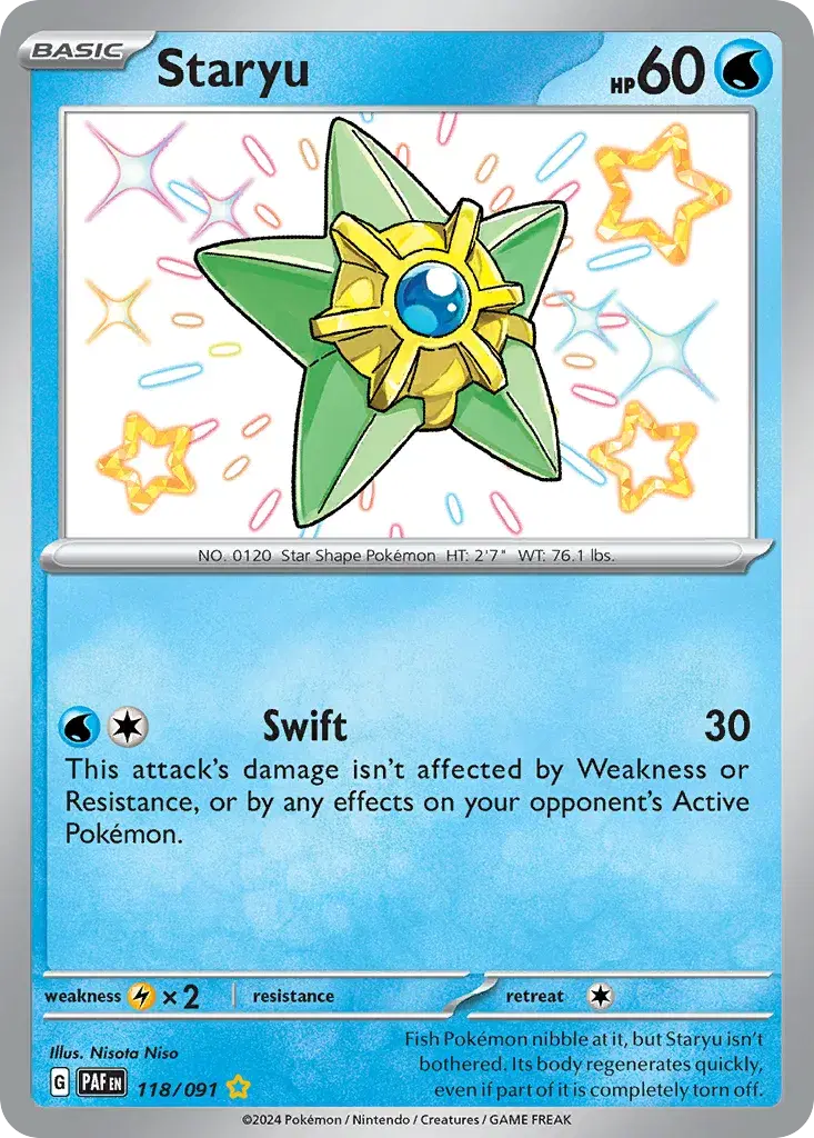 Staryu Paldean Fates 118