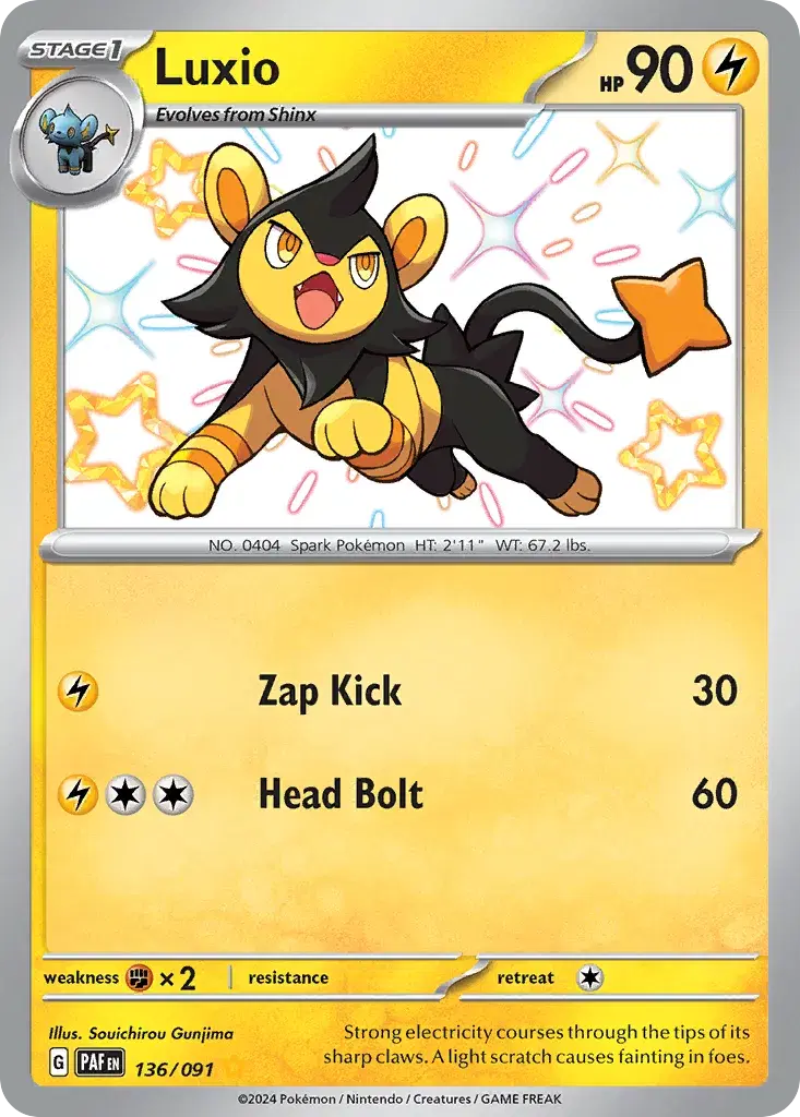 Luxio Paldean Fates 136