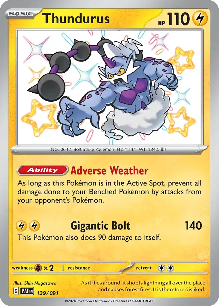 Thundurus Paldean Fates 139