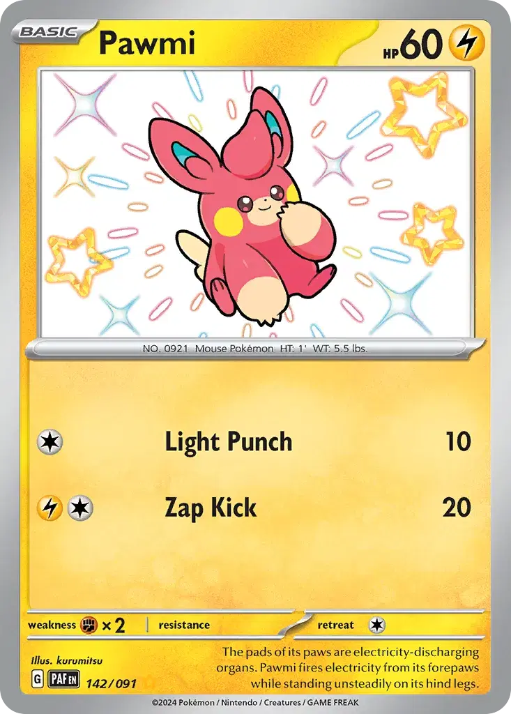 Pawmi Paldean Fates 142