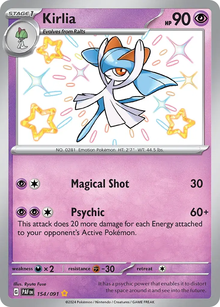 Kirlia Paldean Fates 154