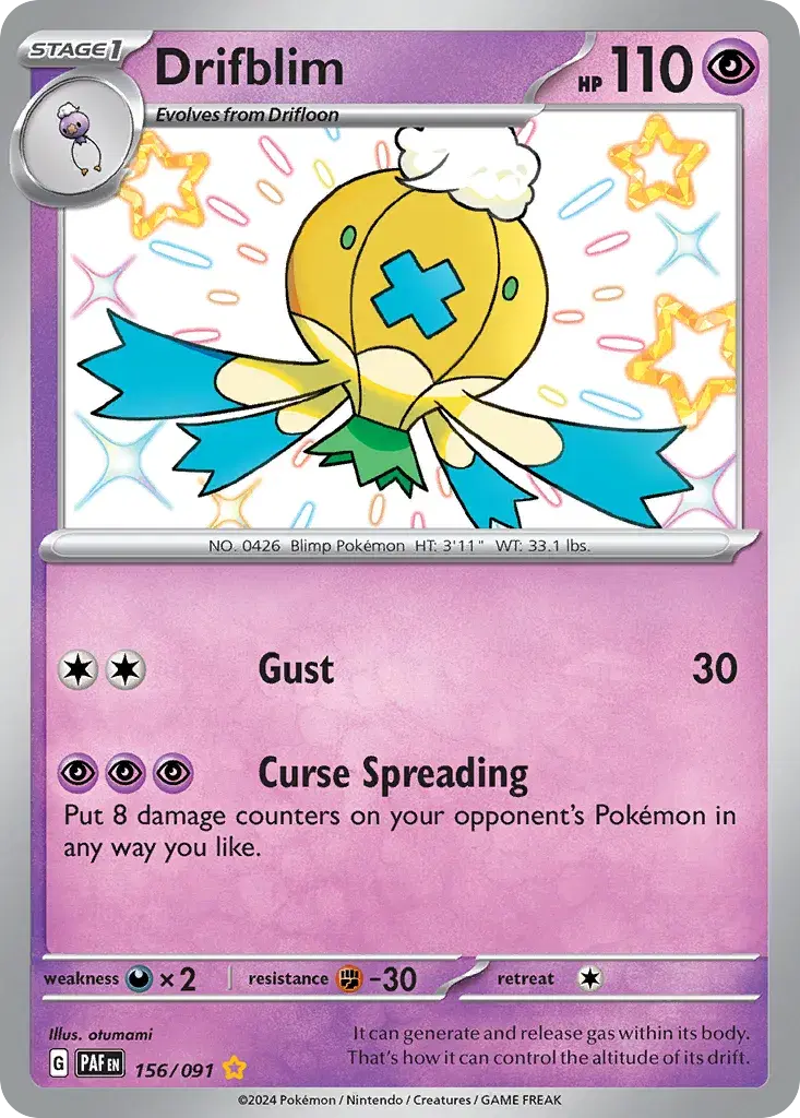Drifblim Paldean Fates 156