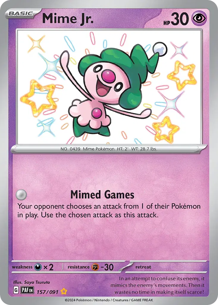 Mime Jr. Paldean Fates 157