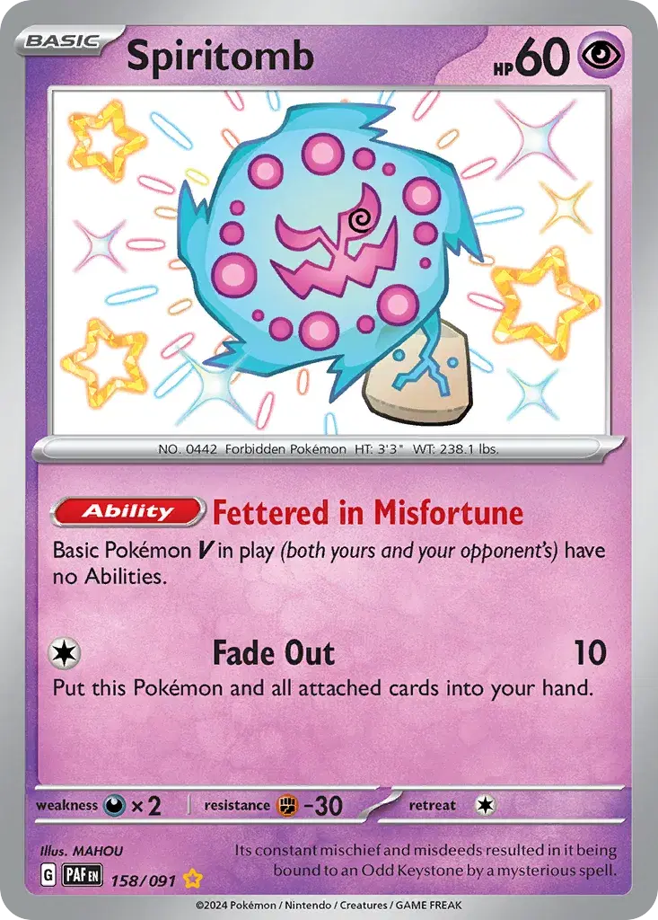 Spiritomb Paldean Fates 158