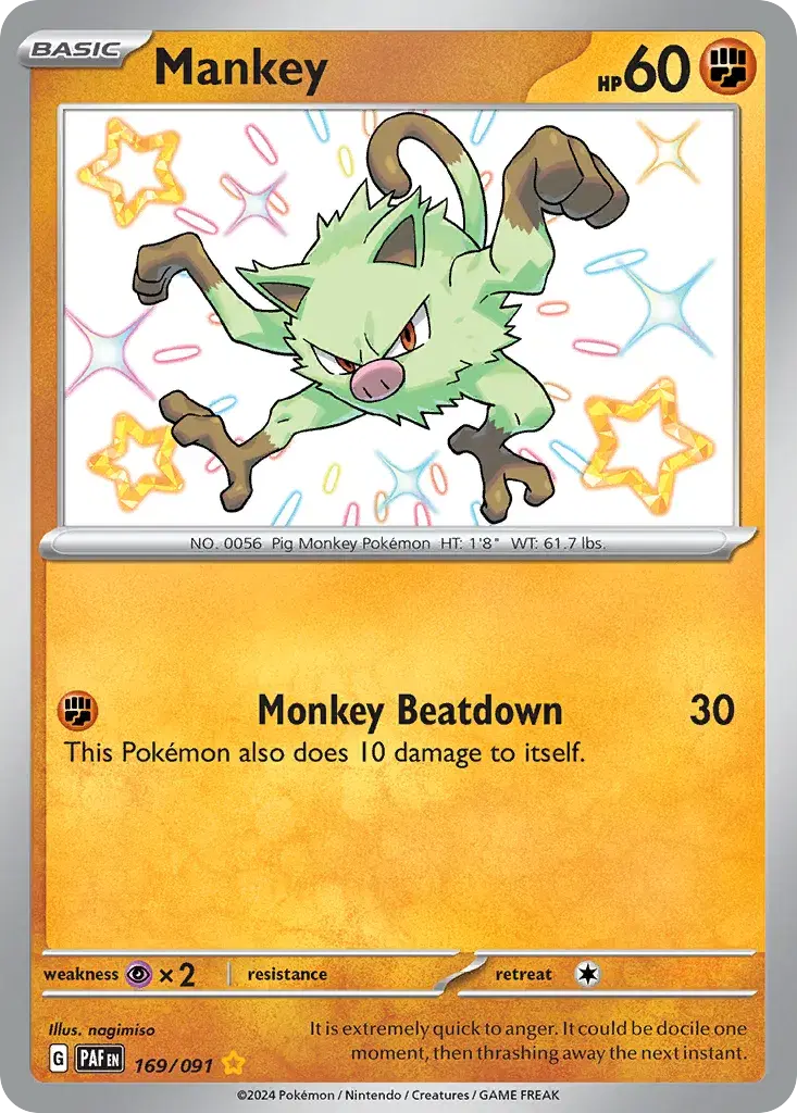 Mankey Paldean Fates 169
