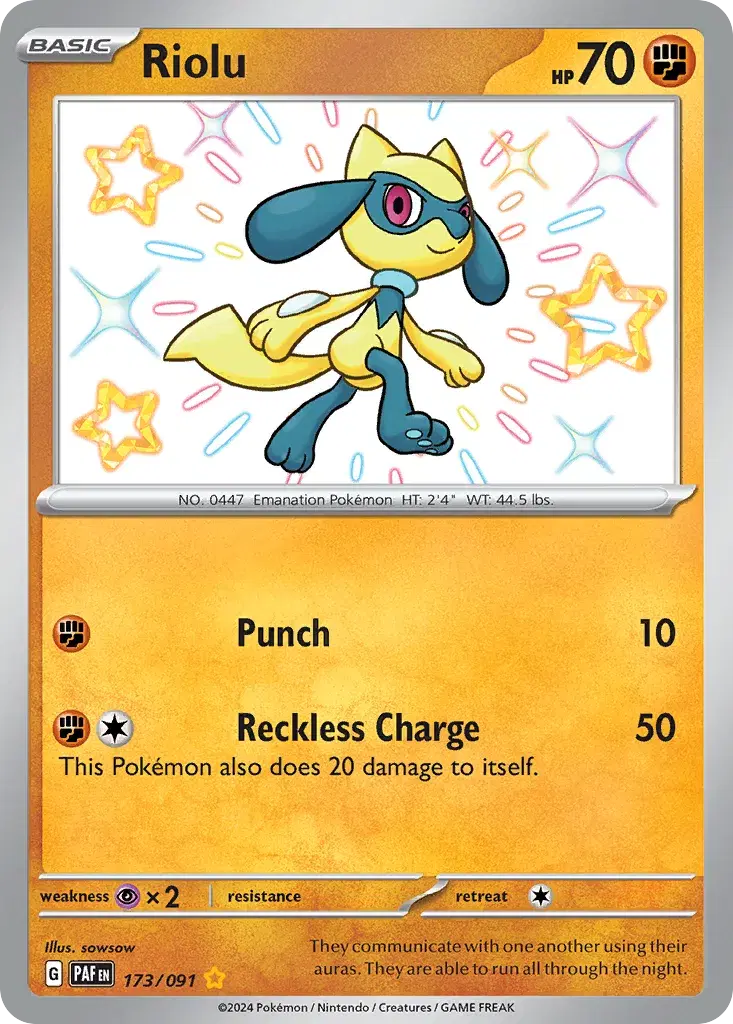 Riolu Paldean Fates 173