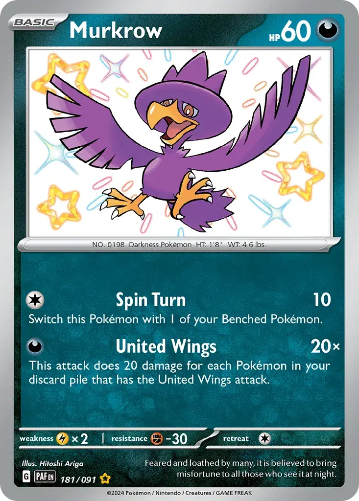 Murkrow Paldean Fates 181