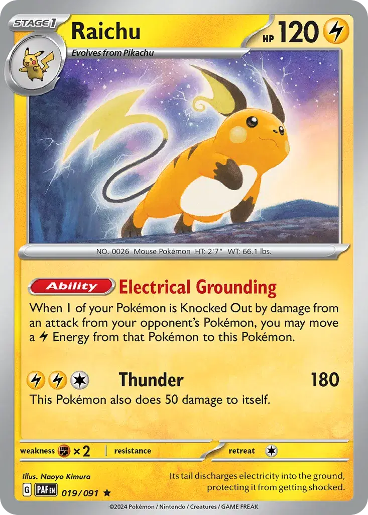 Raichu Paldean Fates 19