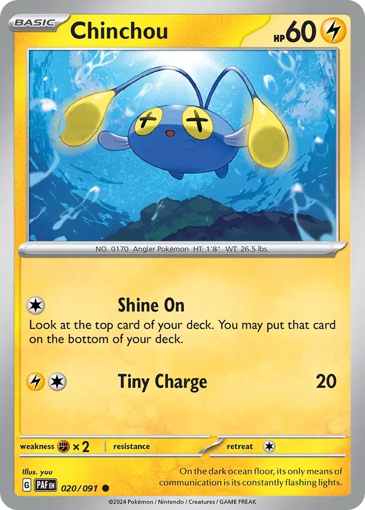Chinchou Paldean Fates 20