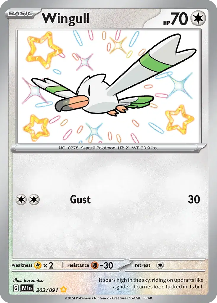 Wingull Paldean Fates 203