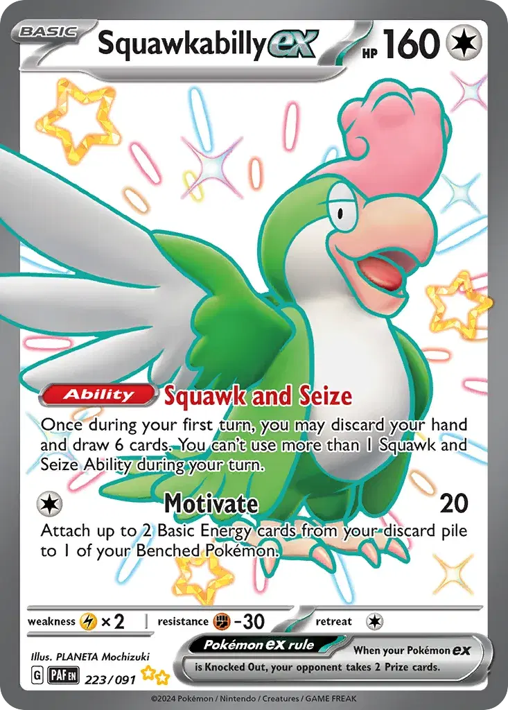 Squawkabilly ex Paldean Fates 223