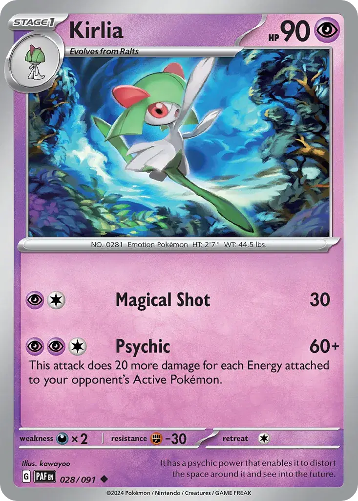 Kirlia Paldean Fates 28