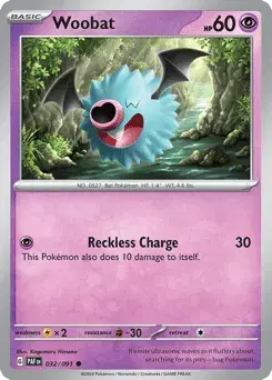 Woobat Paldean Fates