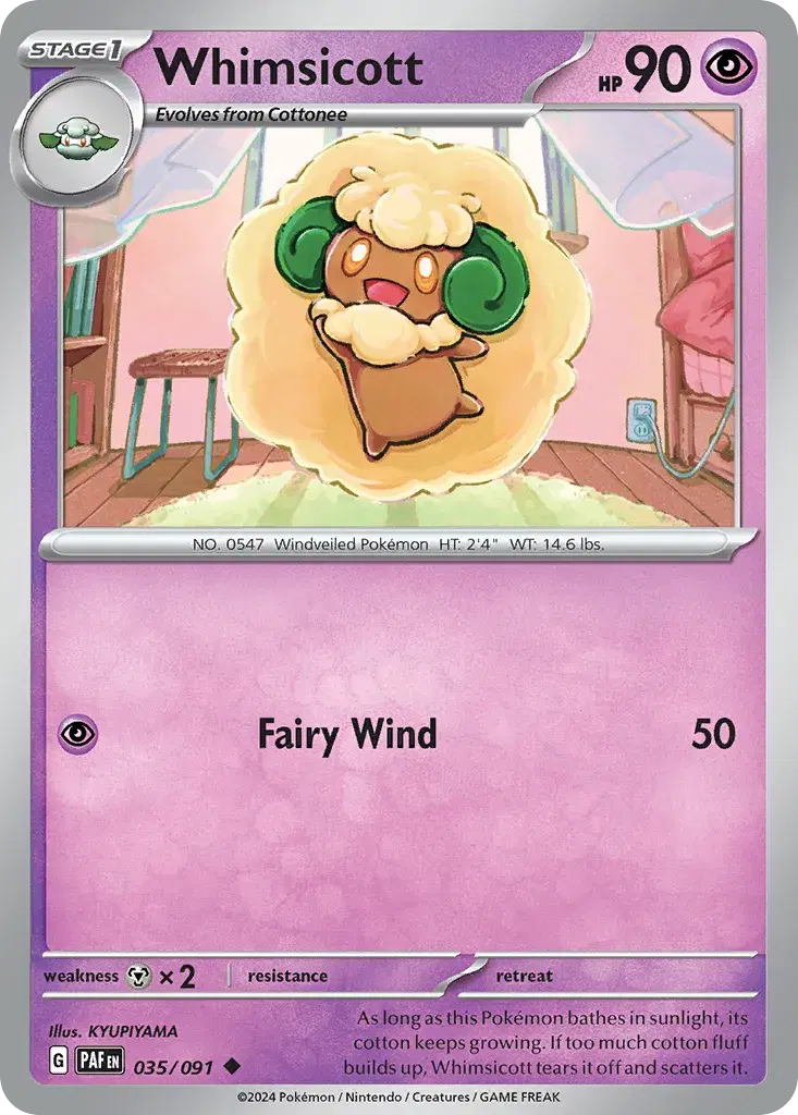 Whimsicott Paldean Fates 35