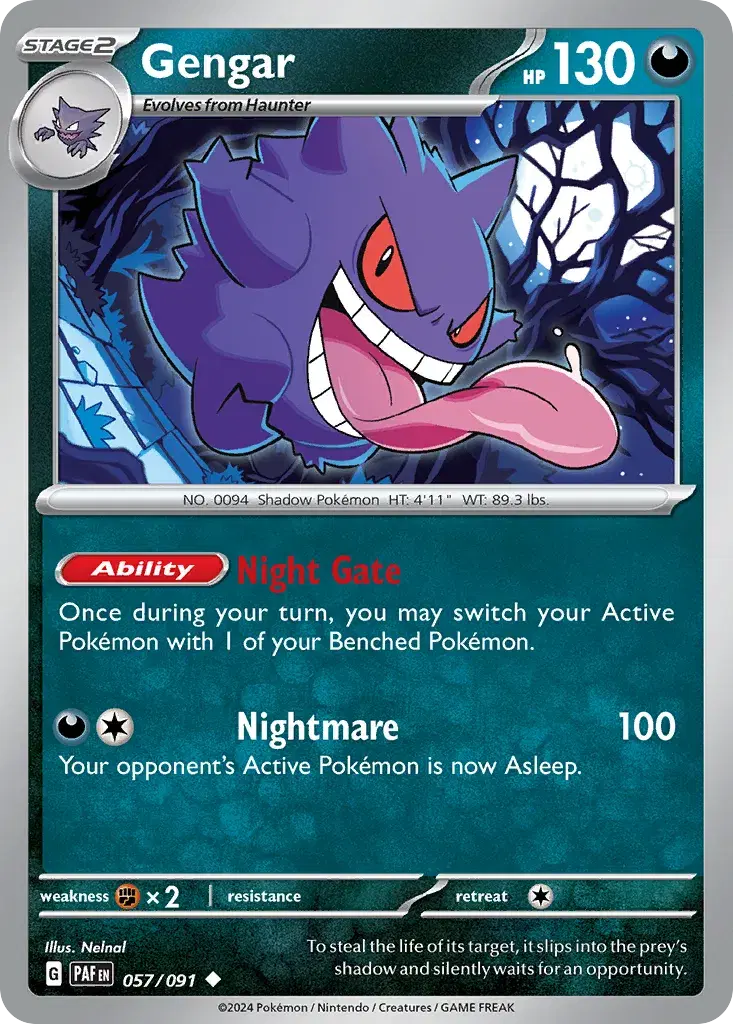 Gengar Paldean Fates 57