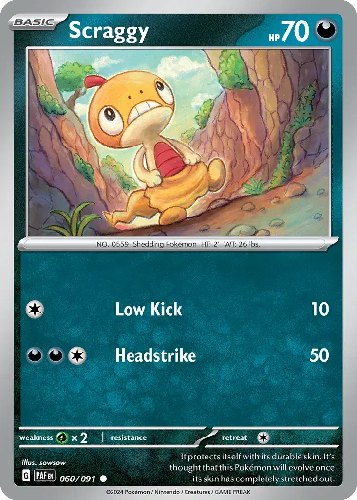Scraggy Paldean Fates 60