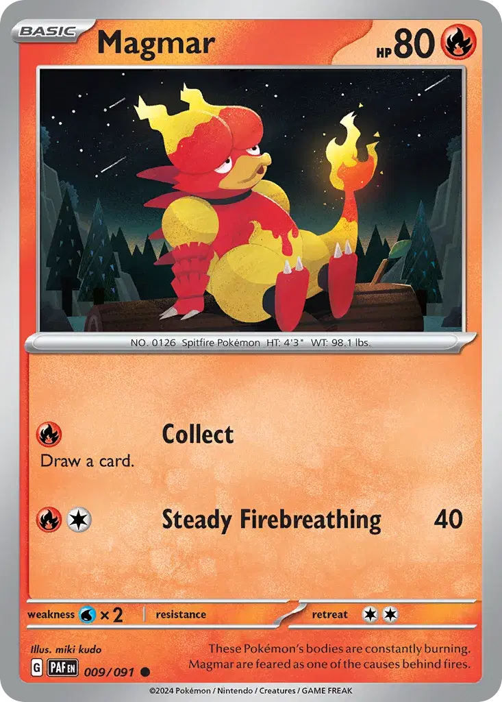 Magmar Paldean Fates 9