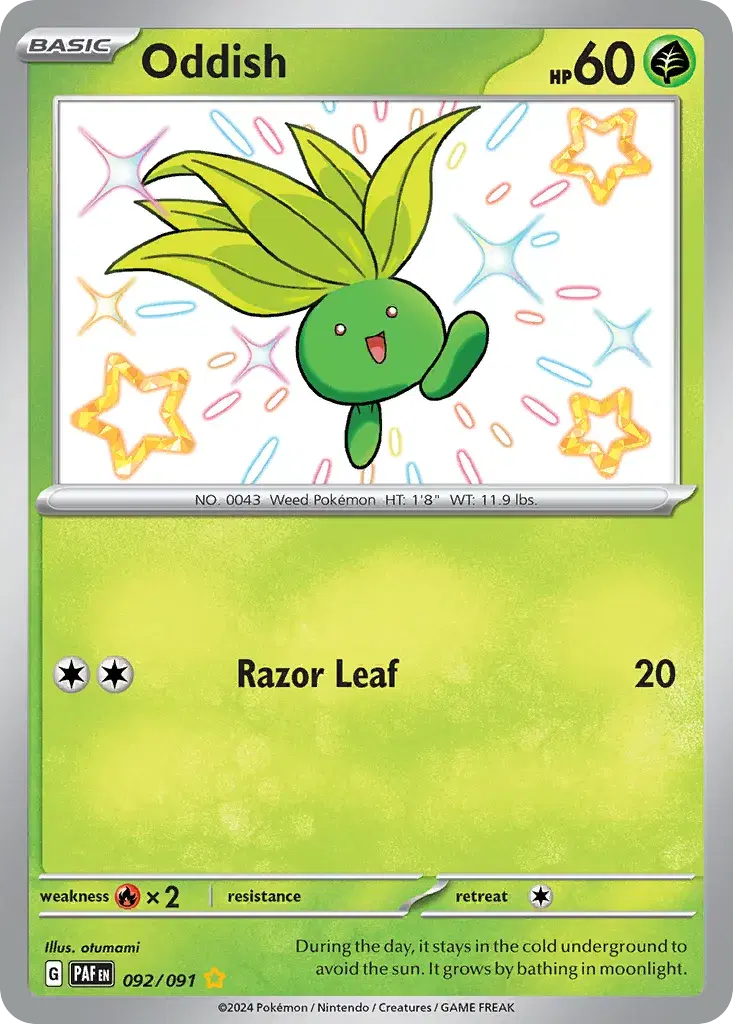 Oddish Paldean Fates 92