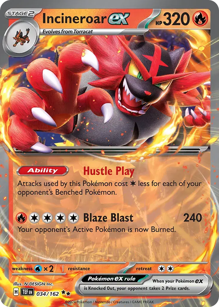 Incineroar ex Temporal Forces 34